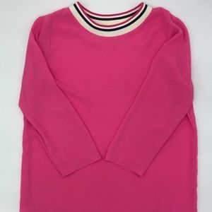 Zara pink blouse with knitted neck